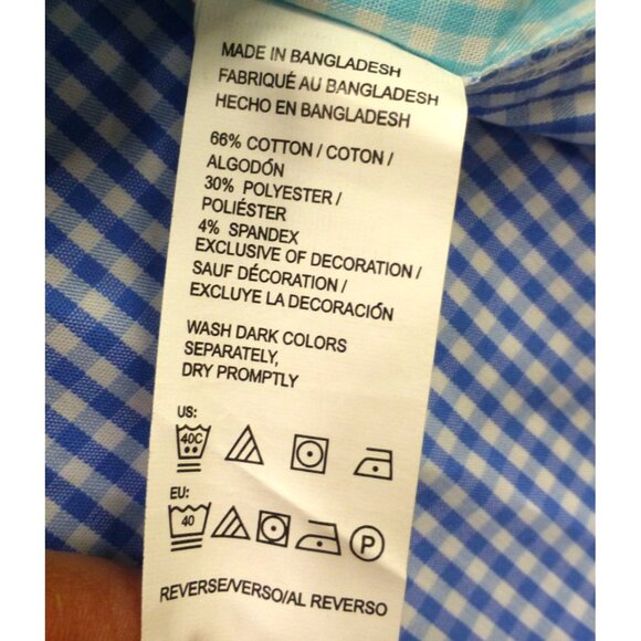 NWT Izod Colorblock Gingham Button Down Shirt Preppy Casual Summer Mens 4XL - Picture 13 of 15